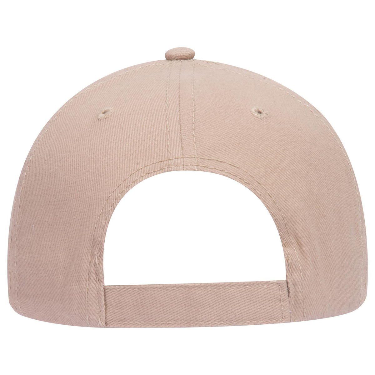 Rear View of 032 - Khaki OTTO CAP 6 Panel Low Profile Baseball Cap