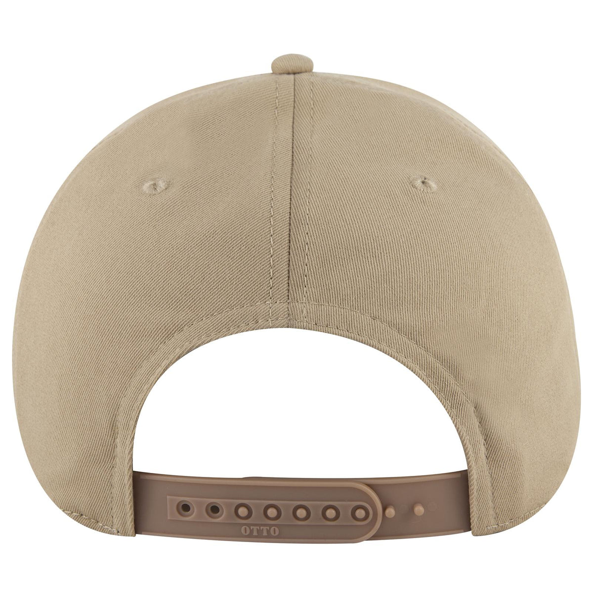 Rear View of 032 - Khaki OTTO CAP 6 Panel Low Profile Baseball Cap