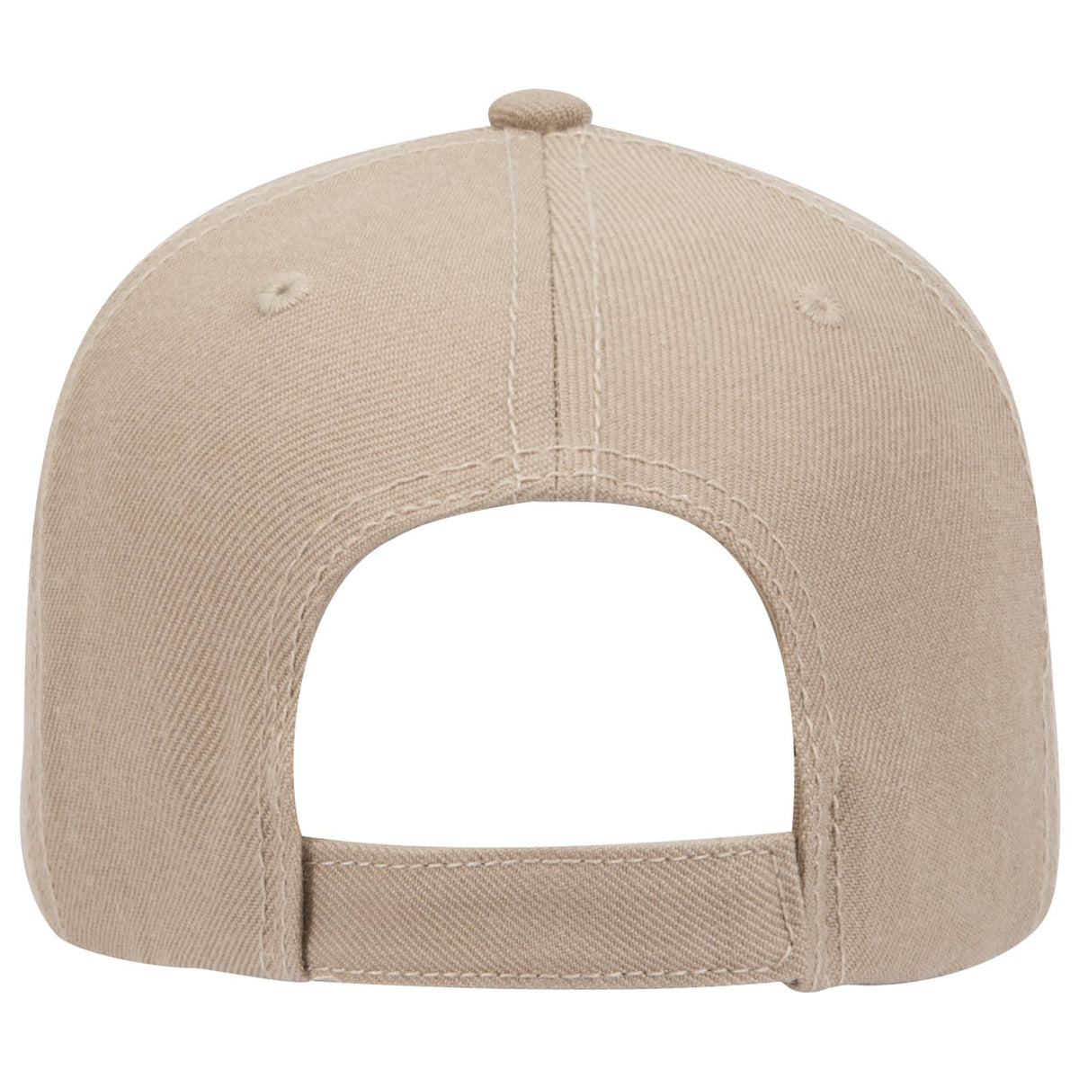 Rear View of 032 - Khaki OTTO CAP 6 Panel Low Profile Baseball Cap