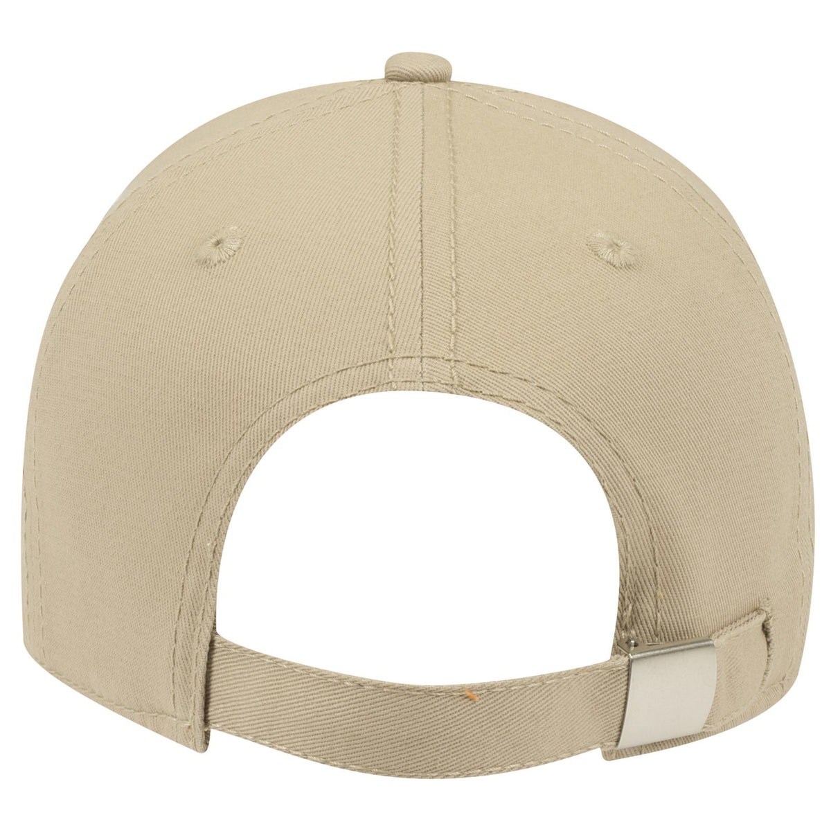 Rear View of 032 - Khaki OTTO CAP 6 Panel Low Profile Baseball Cap