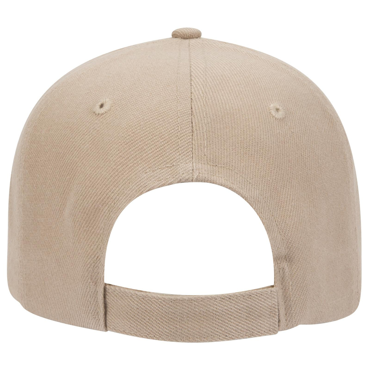 Rear View of 032 - Khaki OTTO CAP 6 Panel Low Profile Baseball Cap