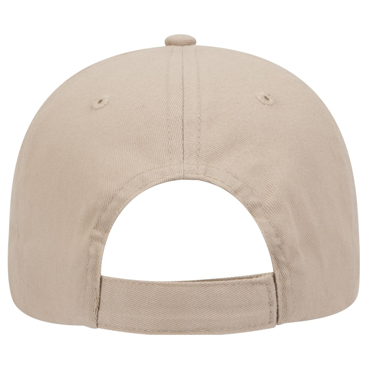 Rear View of 032 - Khaki OTTO CAP 6 Panel Low Profile Baseball Cap