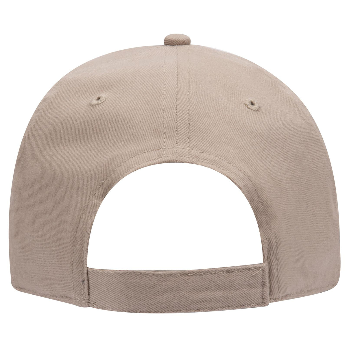 Rear View of 032 - Khaki OTTO CAP 6 Panel Low Profile Baseball Cap