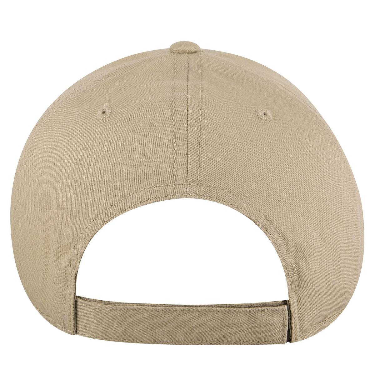 Rear View of 032 - Khaki OTTO CAP 6 Panel Low Profile Baseball Cap