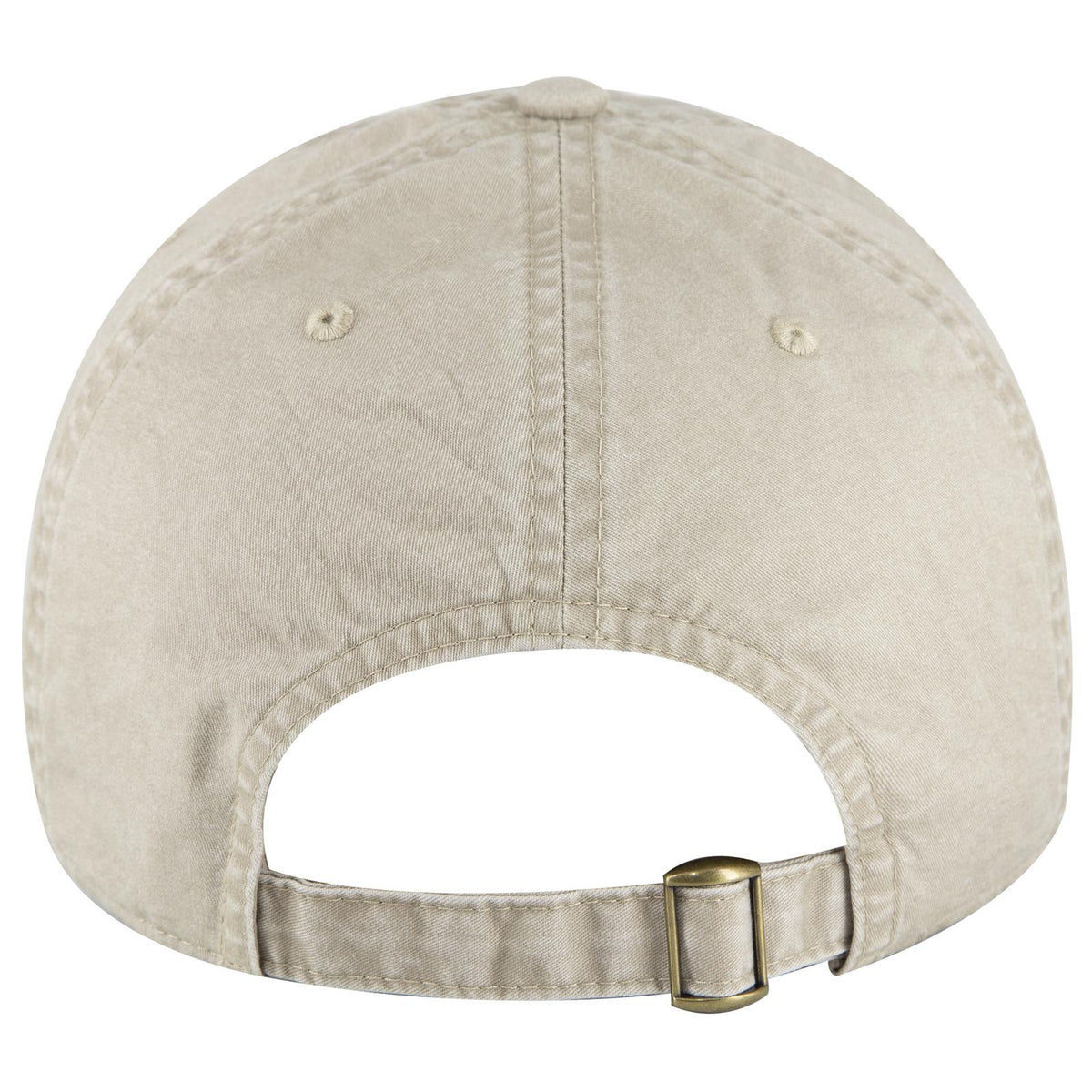 Rear View of 032 - Khaki OTTO CAP 6 Panel Low Profile Dad Hat