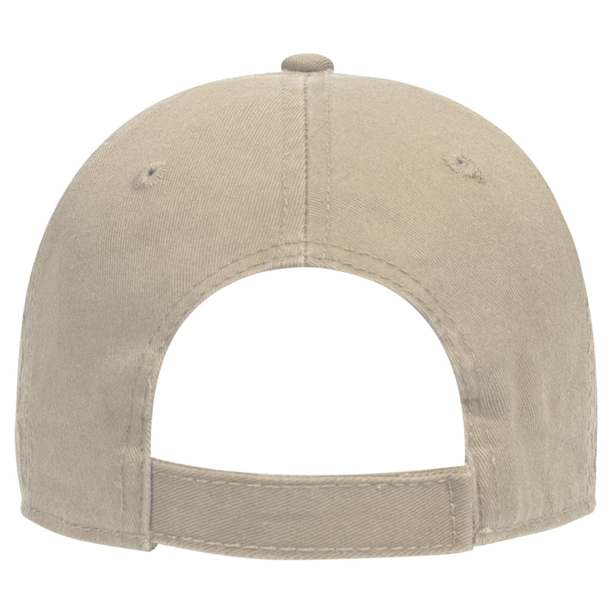 Rear View of 032 - Khaki OTTO CAP 6 Panel Low Profile Dad Hat