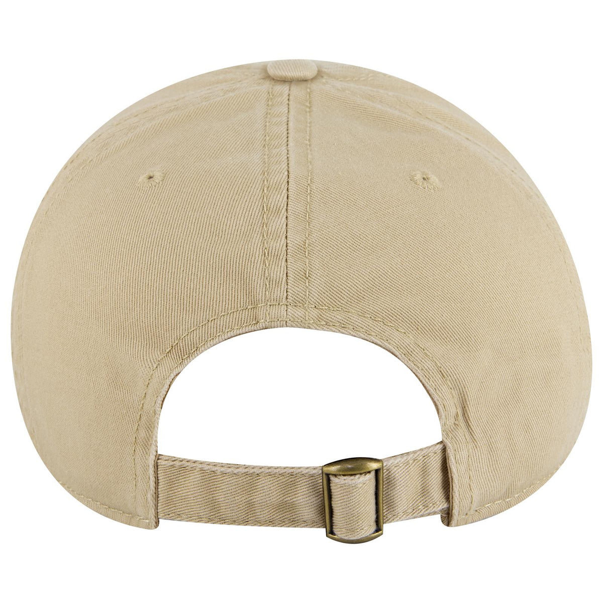 Rear View of 032 - Khaki OTTO CAP 6 Panel Low Profile Dad Hat