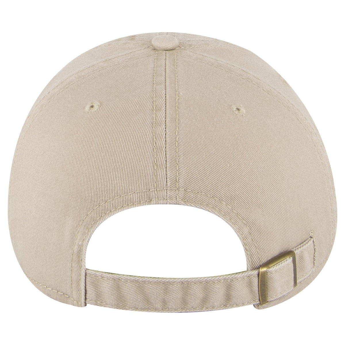 Rear View of 032 - Khaki OTTO CAP 6 Panel Low Profile Dad Hat