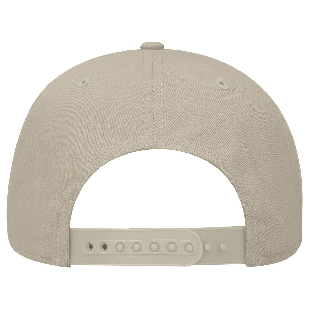 Rear View of 032 - Khaki OTTO CAP 6 Panel Mid Profile Baseball Cap