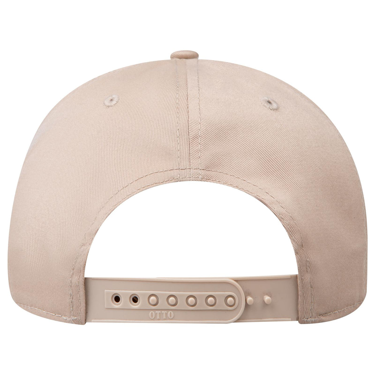 Rear View of 032 - Khaki OTTO CAP 6 Panel Mid Profile Baseball Cap
