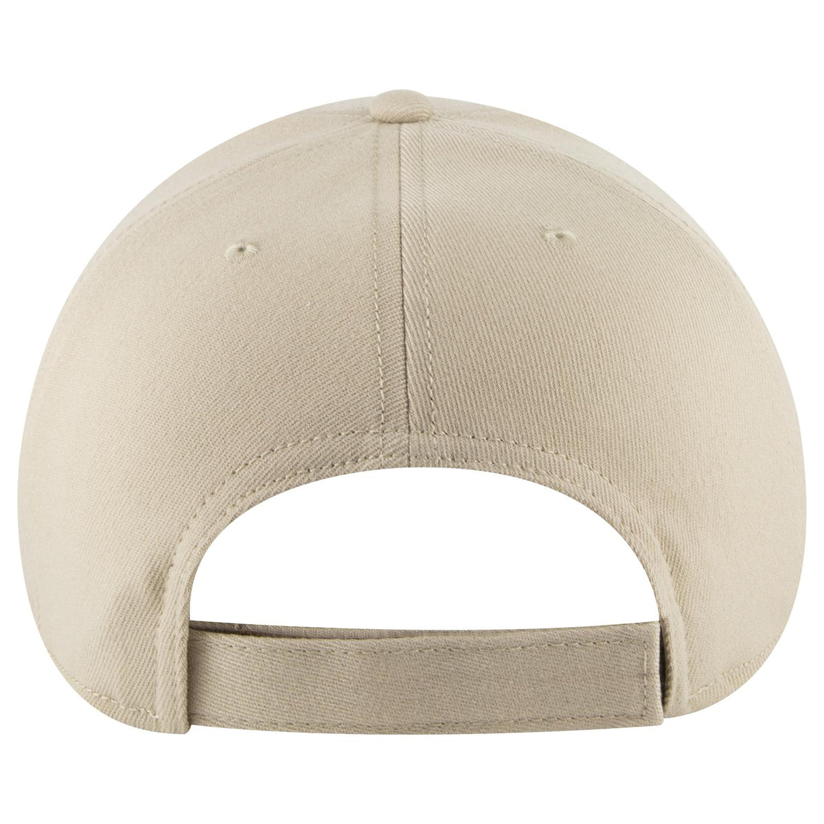Rear View of 032 - Khaki OTTO CAP "OTTO COMFY FIT" 6 Panel Low Profile Baseball Cap