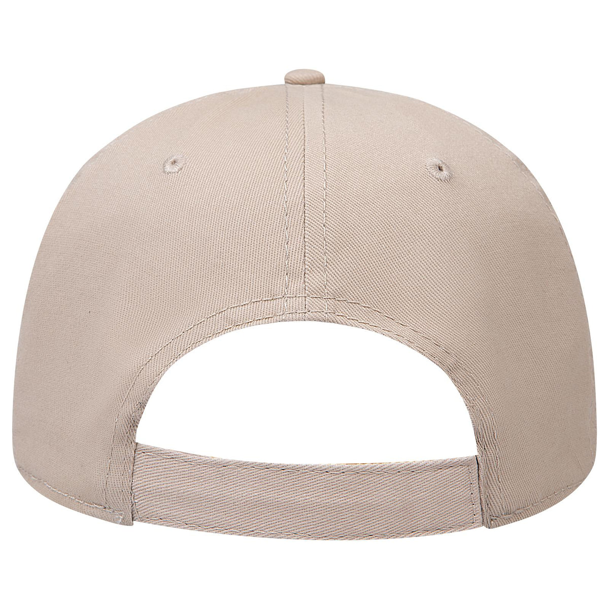 Rear View of 032 - Khaki OTTO CAP "OTTO COMFY FIT" 6 Panel Low Profile Baseball Cap