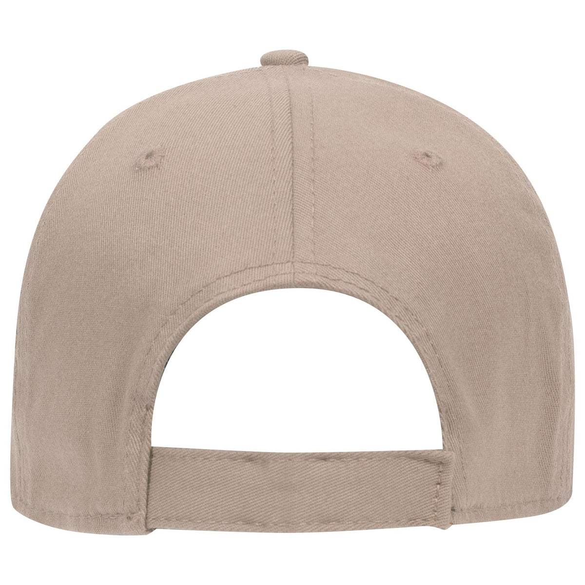 Rear View of 032 - Khaki OTTO CAP "OTTO COMFY FIT" 6 Panel Low Profile Baseball Cap