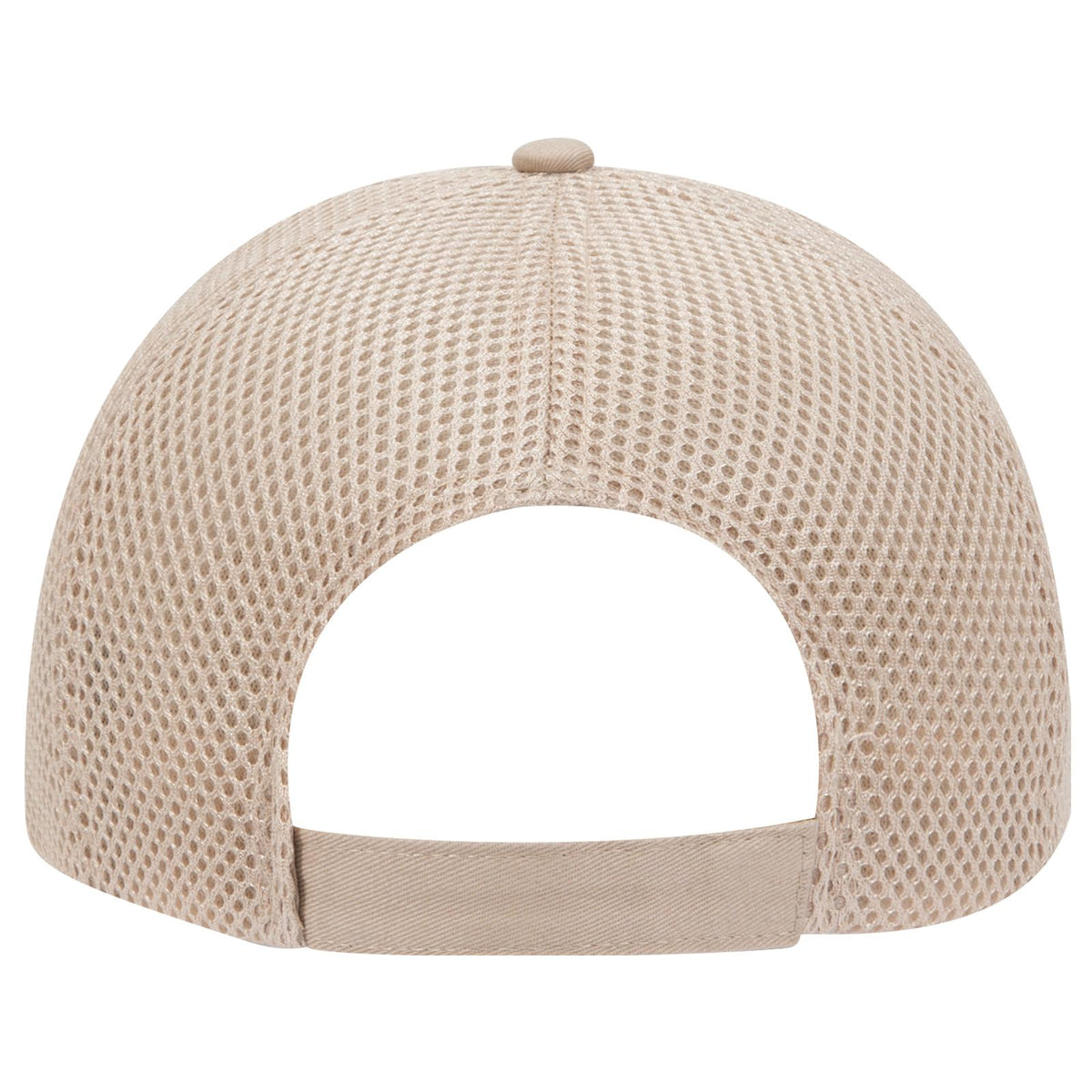 Rear View of 032 - Khaki OTTO CAP "OTTO COMFY FIT" 6 Panel Low Profile Baseball Cap