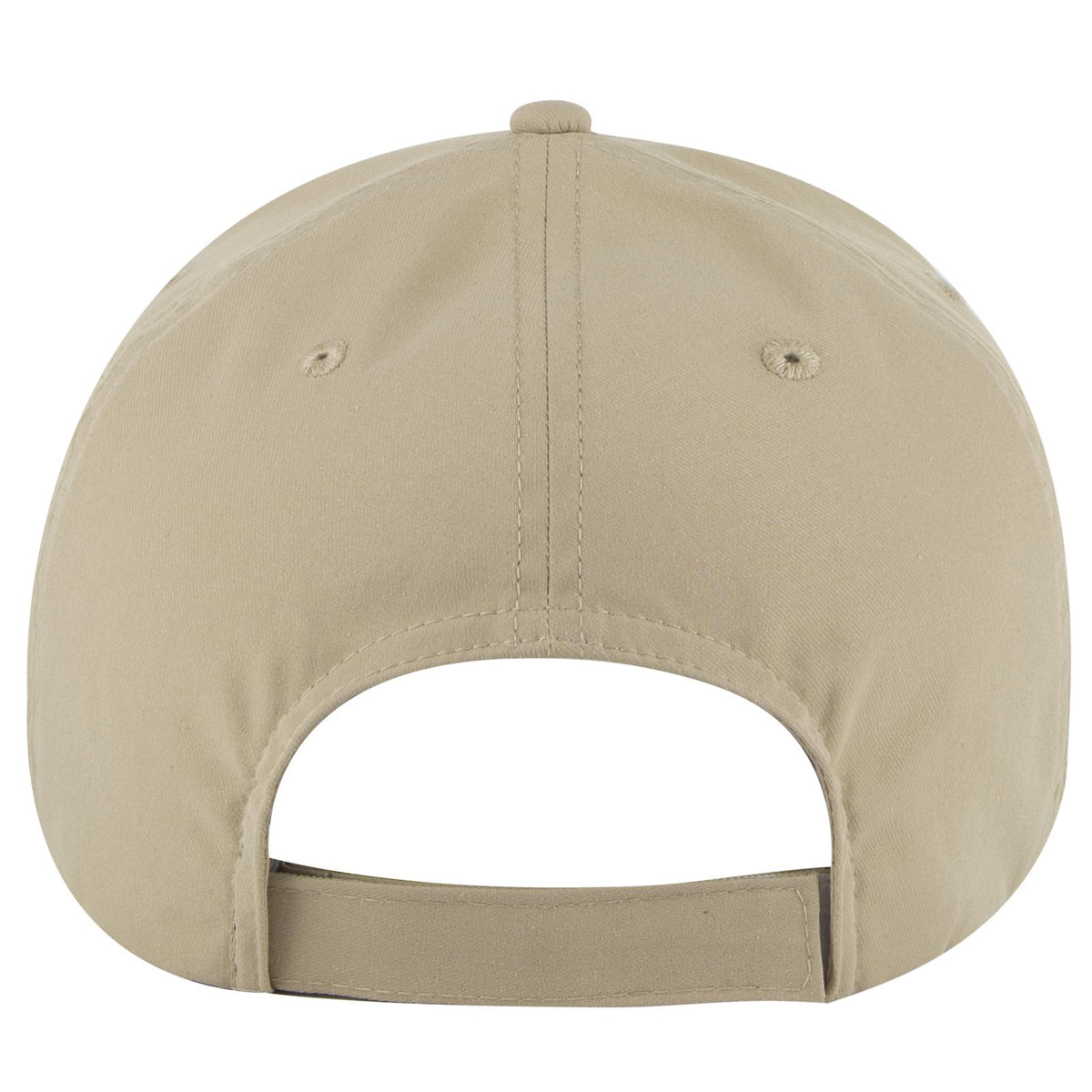 Rear View of 032 - Khaki OTTO CAP "OTTO COMFY FIT" 6 Panel Low Profile Baseball Cap
