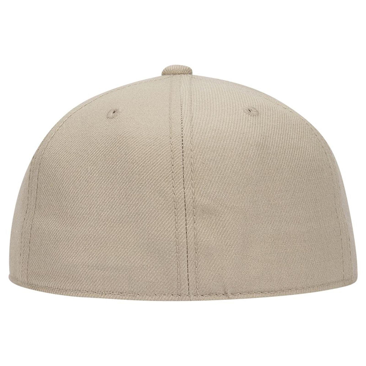 Rear View of 032 - Khaki OTTO CAP "OTTO FIT" 6 Panel Mid Profile Flat Visor Baseball Cap