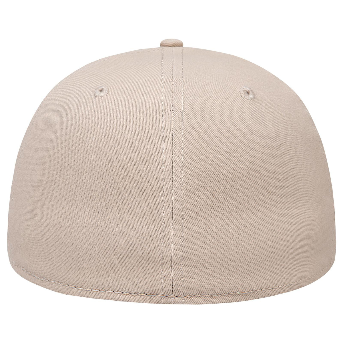 Rear View of 032 - Khaki OTTO CAP "OTTO FLEX" Fitted 6 Panel Low Profile Baseball Cap