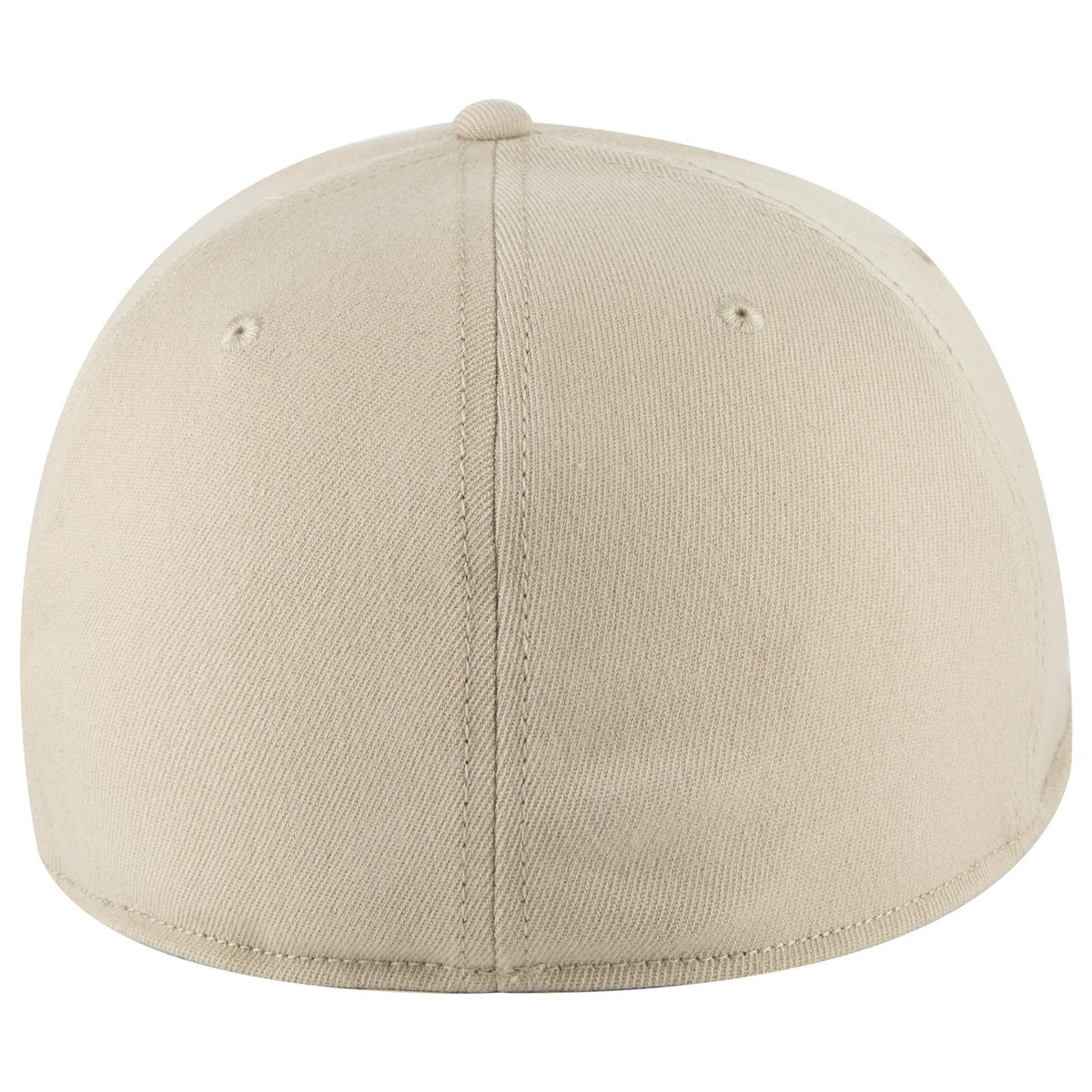 Rear View of 032 - Khaki OTTO CAP "OTTO FLEX" Fitted 6 Panel Low Profile Baseball Cap