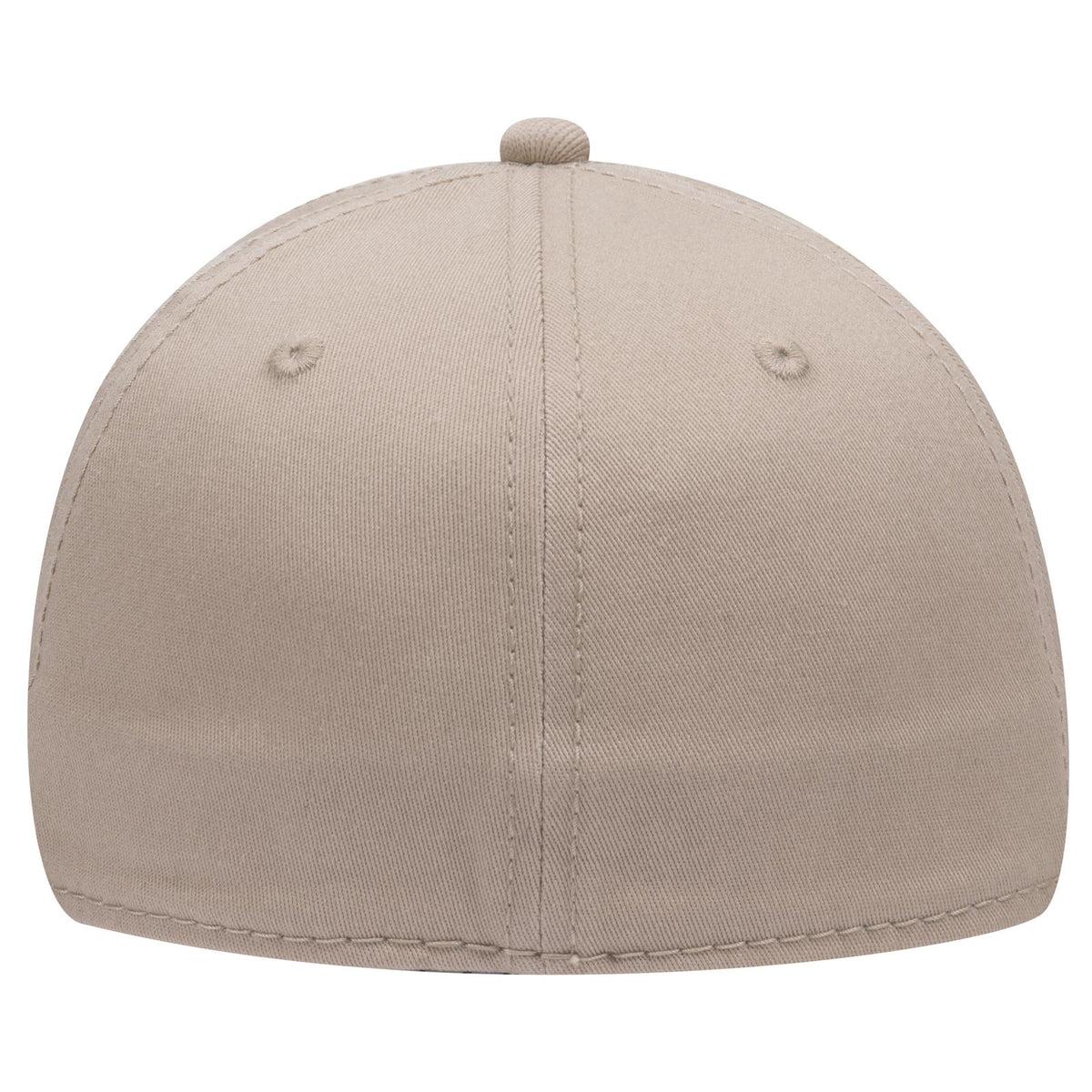 Rear View of 032 - Khaki OTTO CAP "OTTO FLEX" Fitted 6 Panel Low Profile Baseball Cap