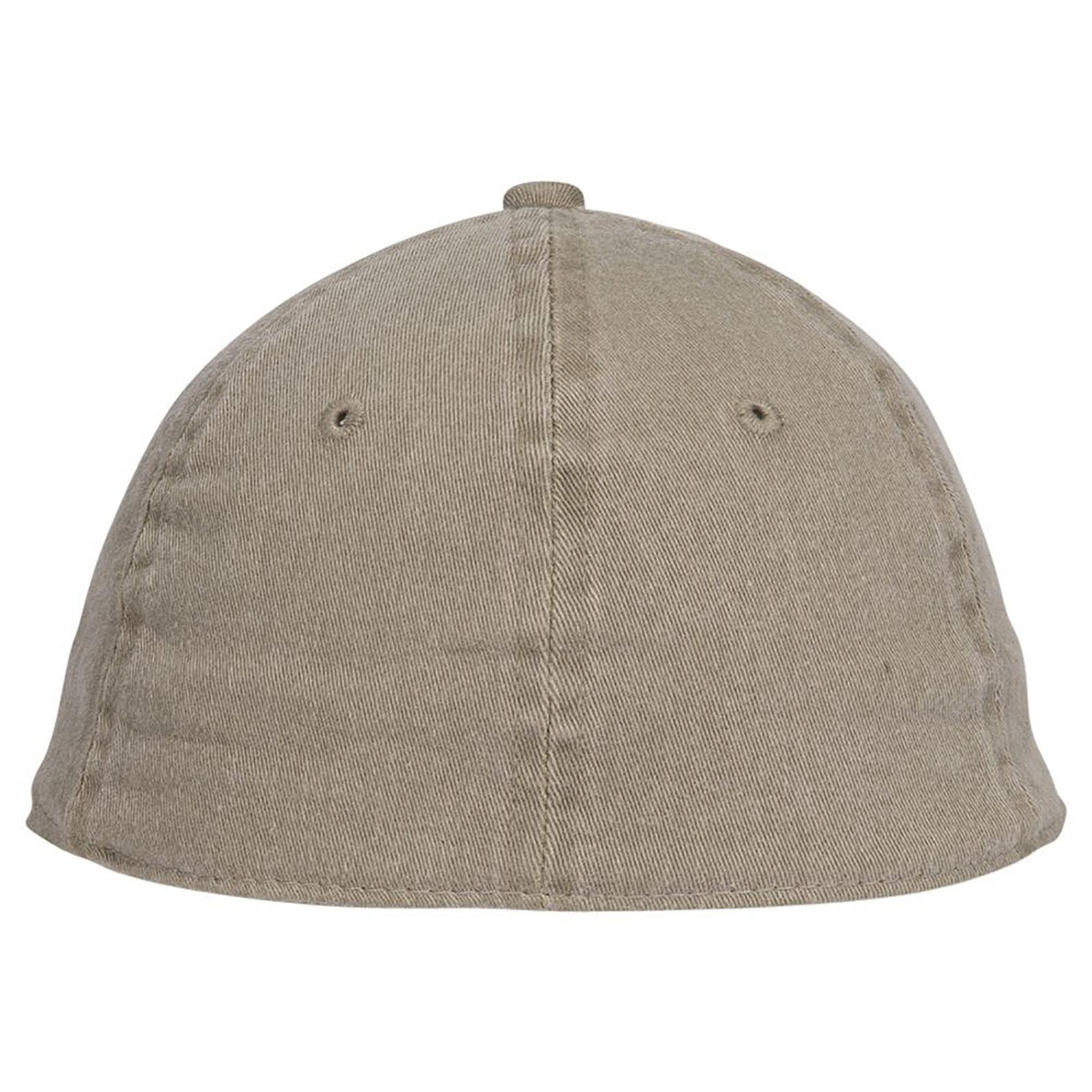 Rear View of 032 - Khaki OTTO CAP "OTTO FLEX" Fitted 6 Panel Low Profile Dad Hat