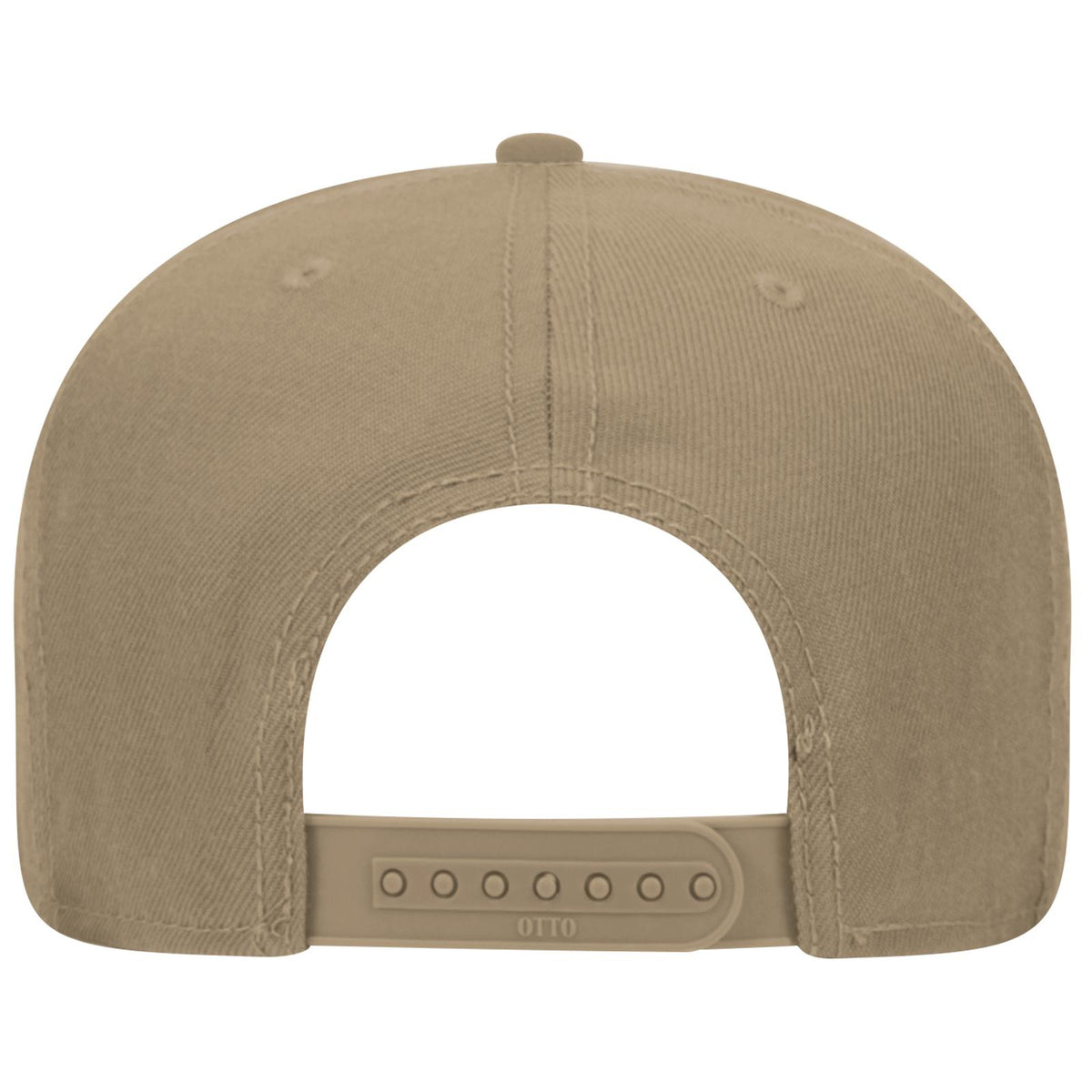 Rear View of 032 - Khaki OTTO CAP "OTTO SNAP" 6 Panel Pro Style Snapback Hat