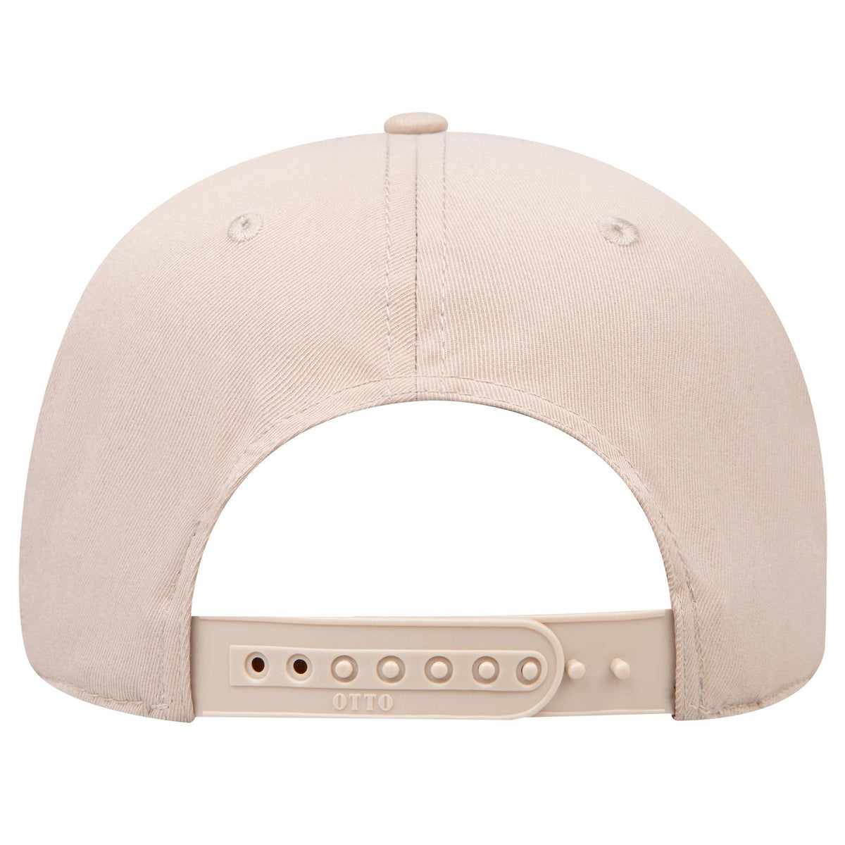 Rear View of 032 - Khaki OTTO CAP Seamless 6 Panel Mid Profile Baseball Cap