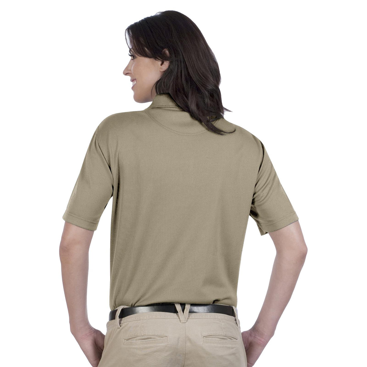 Rear View of 032 - Khaki OTTO Ladies' Performance Sport Shirt