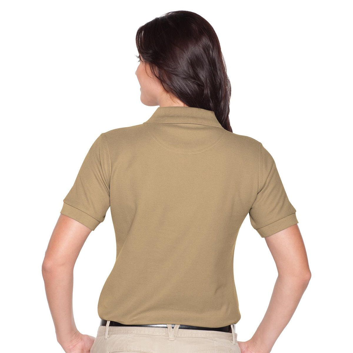 Rear View of 032 - Khaki OTTO Ladies' Premium Sport Shirt
