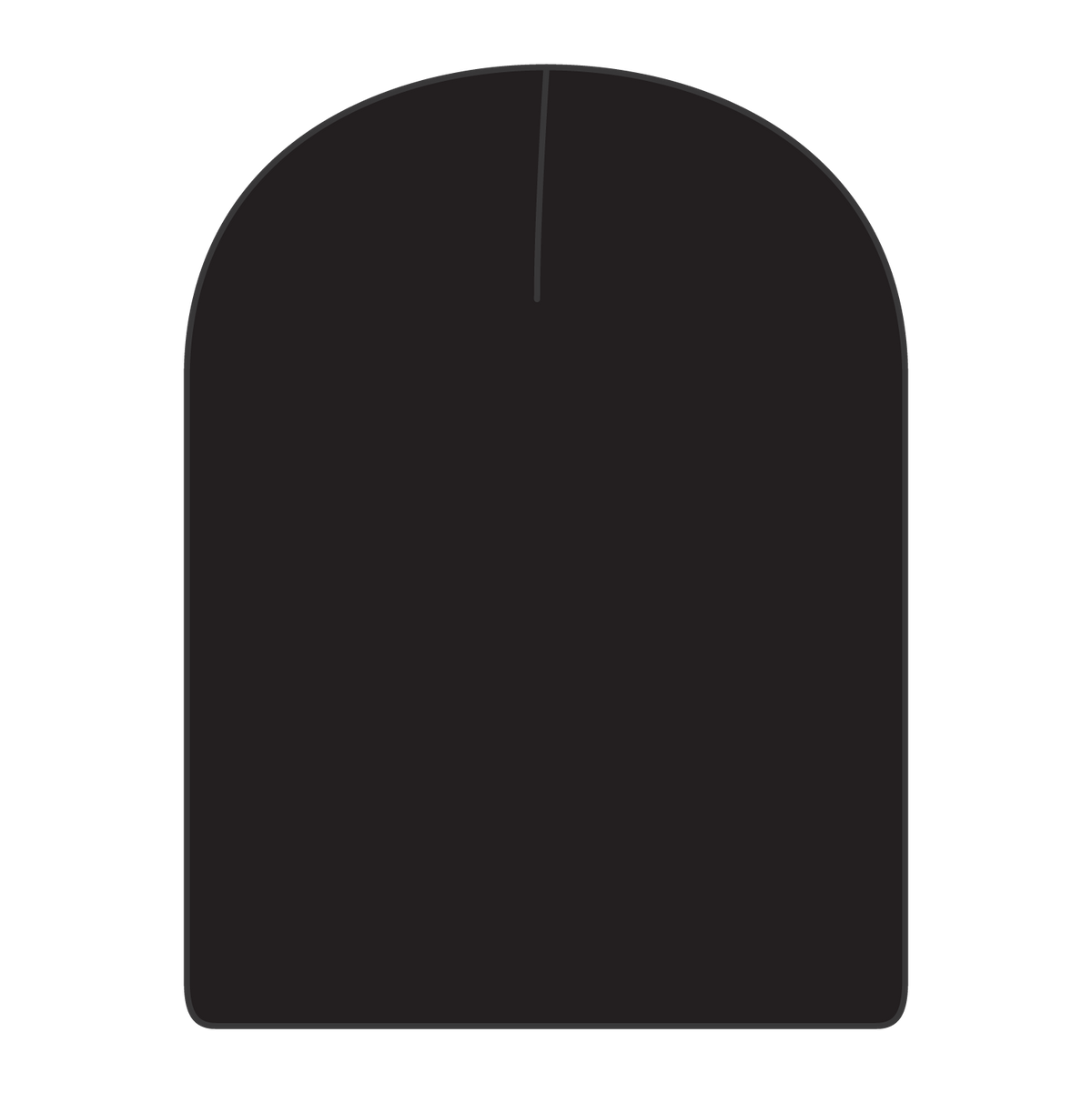 Rear View of 0325 - Blk/Ch.Gry OTTO CAP 9 1/2" Premium Rib Knit Beanie