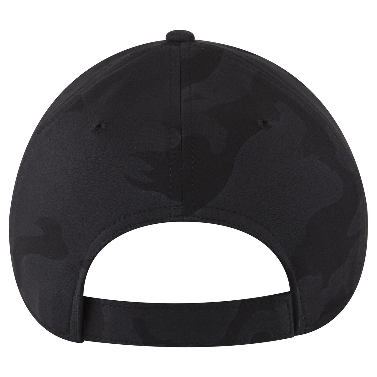 Rear View of 0325 - Blk/Ch.Gry OTTO CAP "OTTO COMFY FIT" 6 Panel Low Profile Baseball Cap