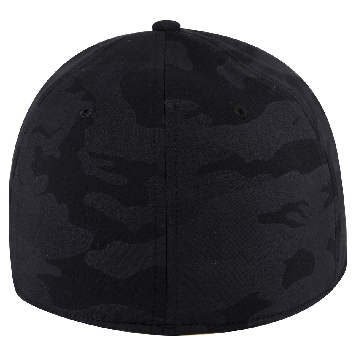 Rear View of 0325 - Blk/Ch.Gry OTTO CAP "OTTO FLEX" Fitted 6 Panel Low Profile Baseball Cap
