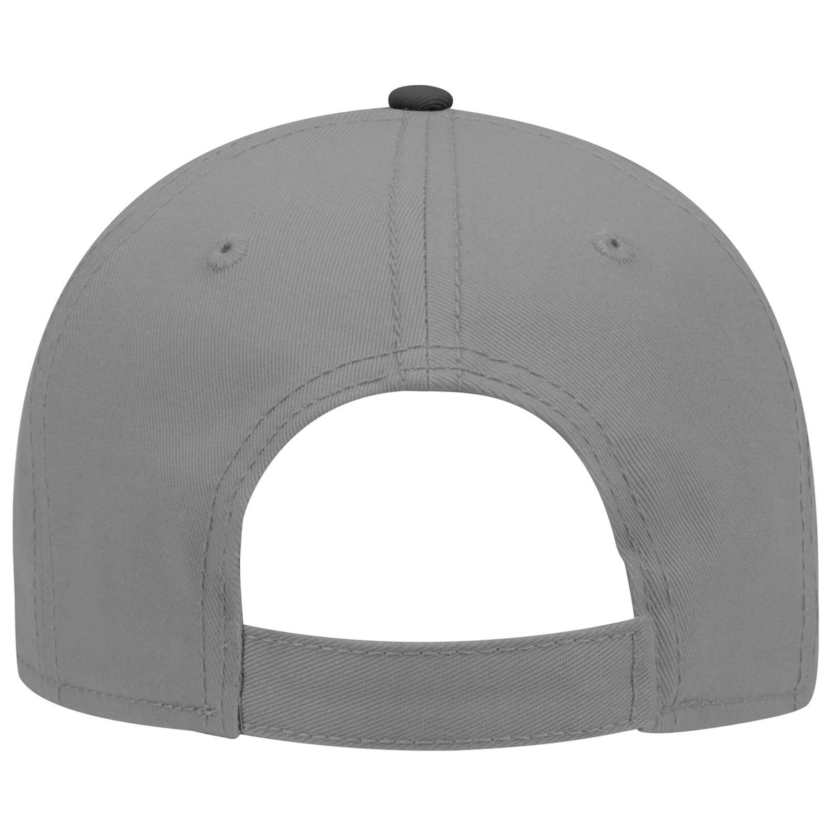 Rear View of 032525 - Blk/Ch.Gry/Ch.Gry OTTO CAP 6 Panel Low Profile Baseball Cap