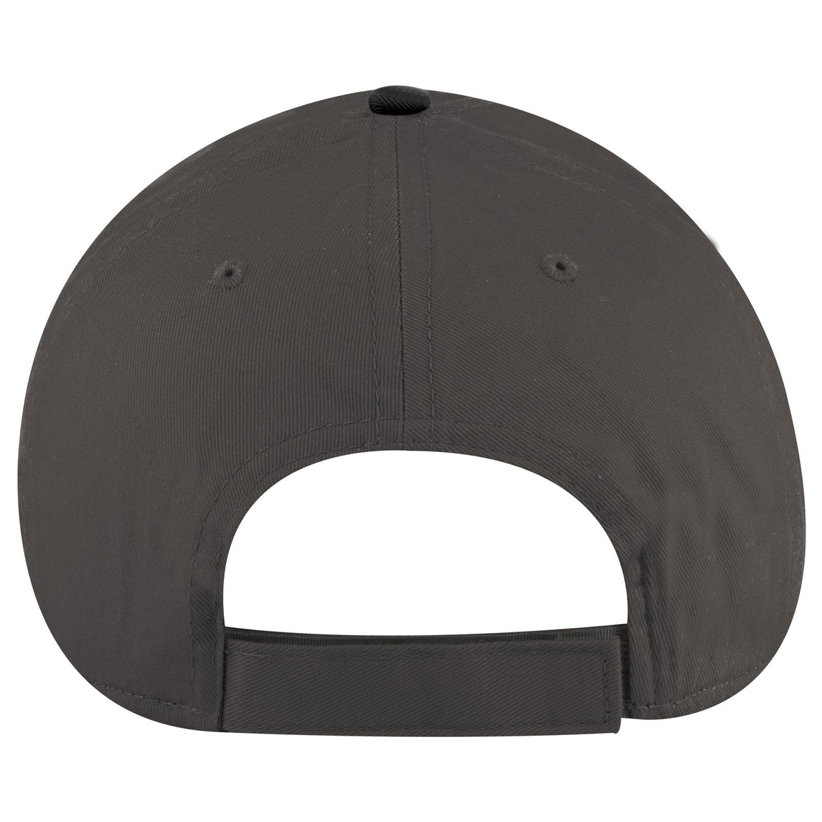 Rear View of 032525 - Blk/Ch.Gry/Ch.Gry OTTO CAP 6 Panel Low Profile Baseball Cap