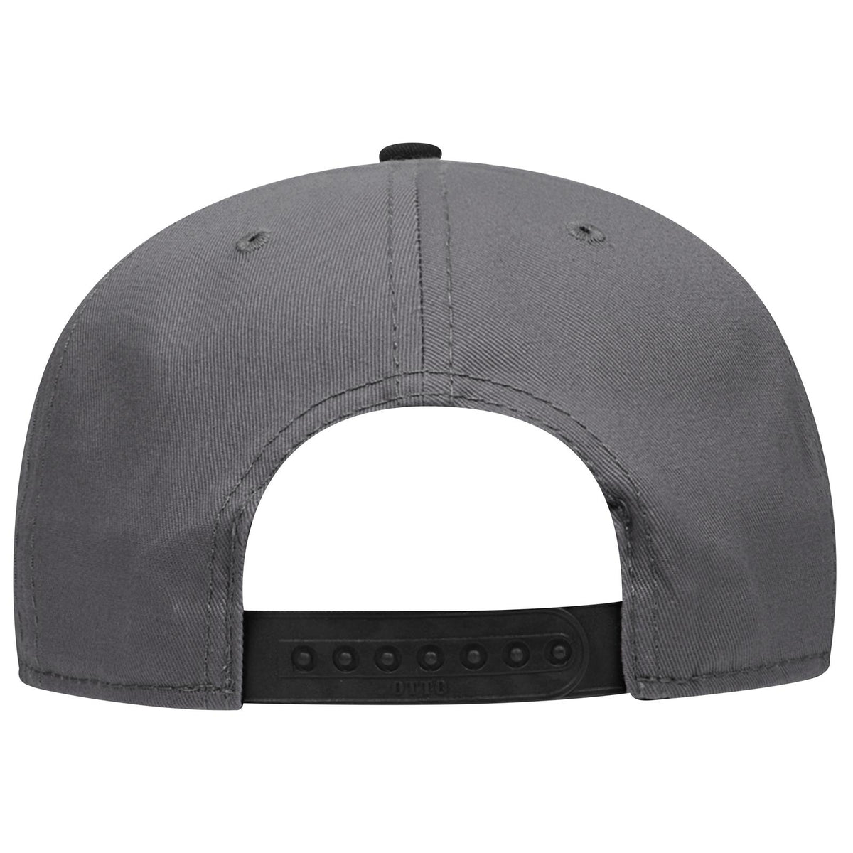 Rear View of 032525 - Blk/Ch.Gry/Ch.Gry OTTO CAP “OTTO SNAP” 6 Panel Pro Style Snapback Hat