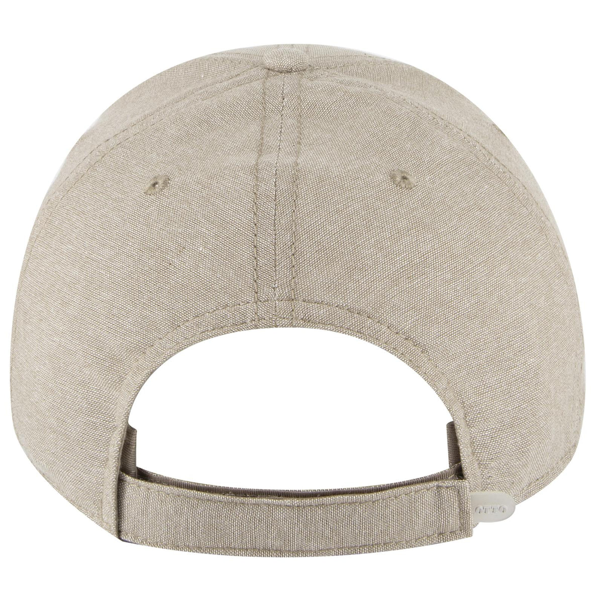 Rear View of 032A - Khk OTTO CAP 6 Panel Low Profile Baseball Cap