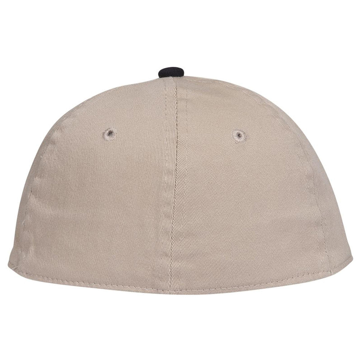 Rear View of 0332 - Blk/Kha OTTO CAP "OTTO FLEX" Fitted 6 Panel Low Profile Dad Hat