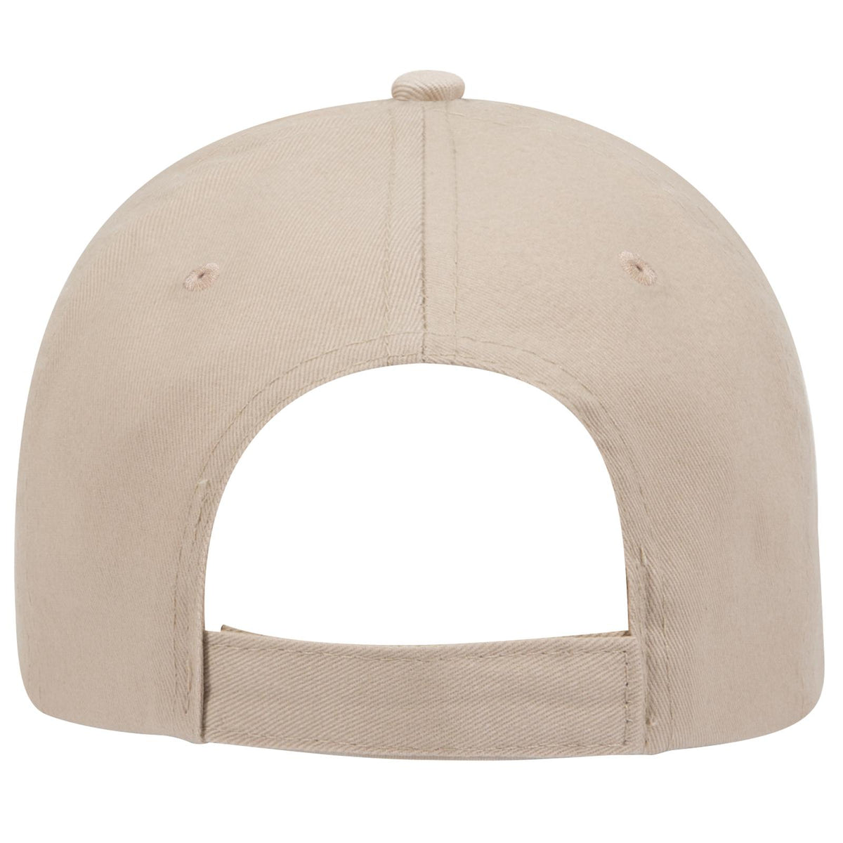 Rear View of 033232 - Blk/Kha/Kha OTTO CAP 6 Panel Low Profile Baseball Cap