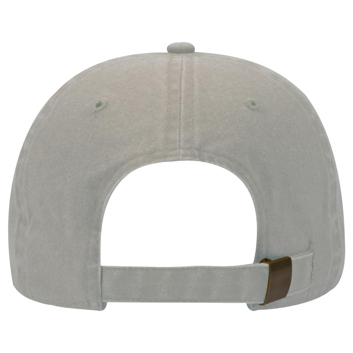 Rear View of 035 - Stone Gray OTTO CAP 6 Panel Low Profile Dad Hat