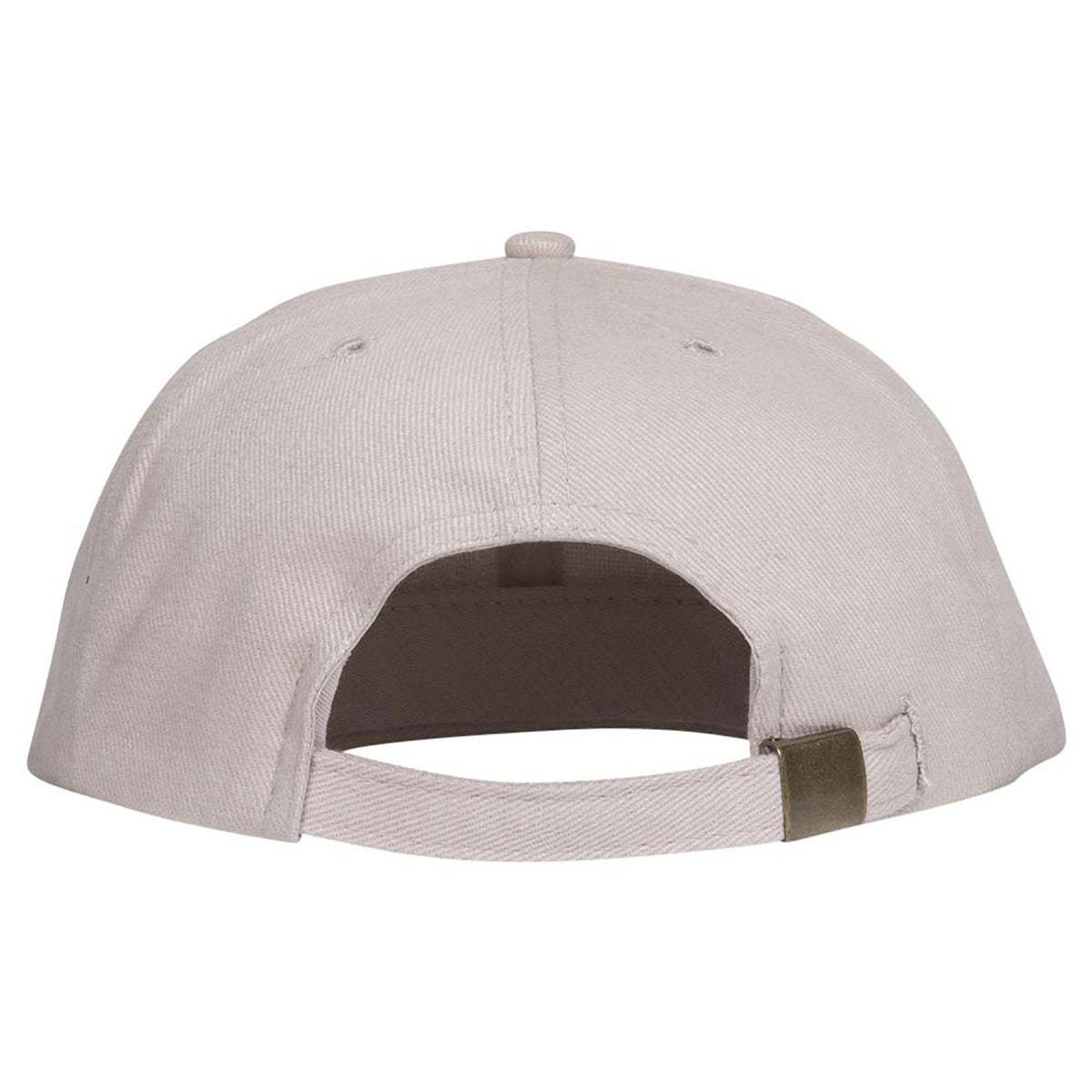 Rear View of 035 - Stone Gray OTTO CAP 6 Panel Mid Profile Baseball Cap