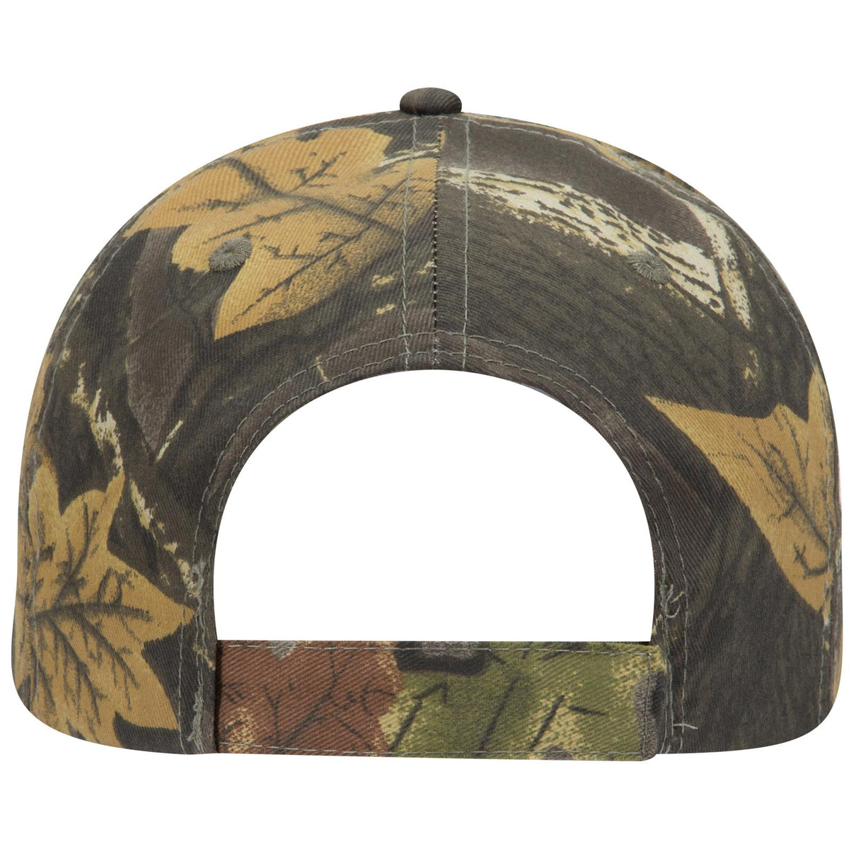 Rear View of 035325 - Blk/Dk.Kha/Ch.Gry OTTO CAP Camouflage 6 Panel Low Profile Baseball Cap