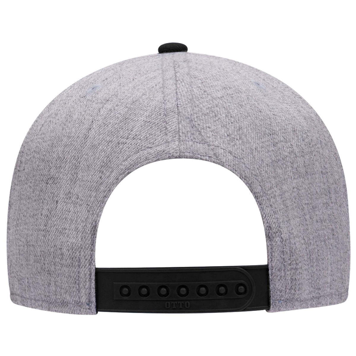 Rear View of 037474 - Blk/H.Gry/H.Gry OTTO CAP "OTTO SNAP" 6 Panel Pro Style Snapback Hat