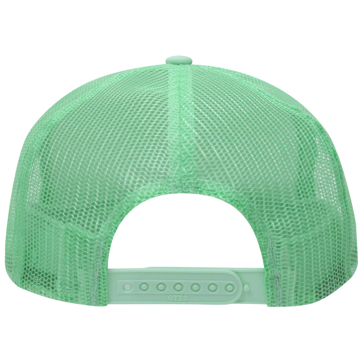 Rear View of 038 - Seafoam Green OTTO CAP 5 Panel High Crown Mesh Back Trucker Hat