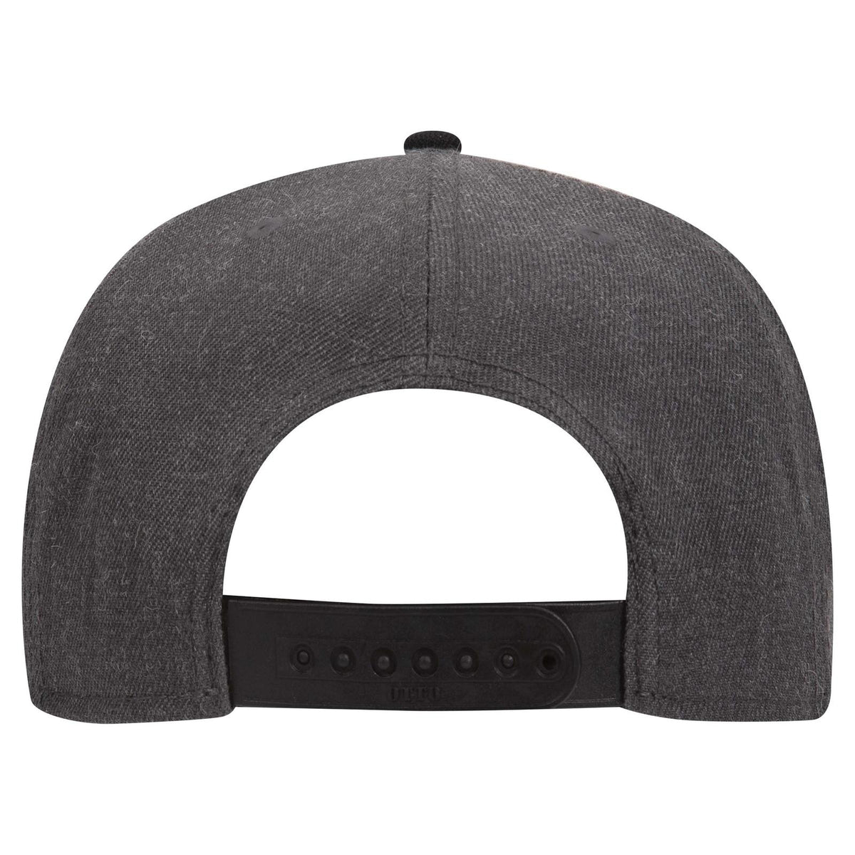 Rear View of 038080 - Blk/H.Blk/H.Blk OTTO CAP "OTTO SNAP" 6 Panel Pro Style Snapback Hat