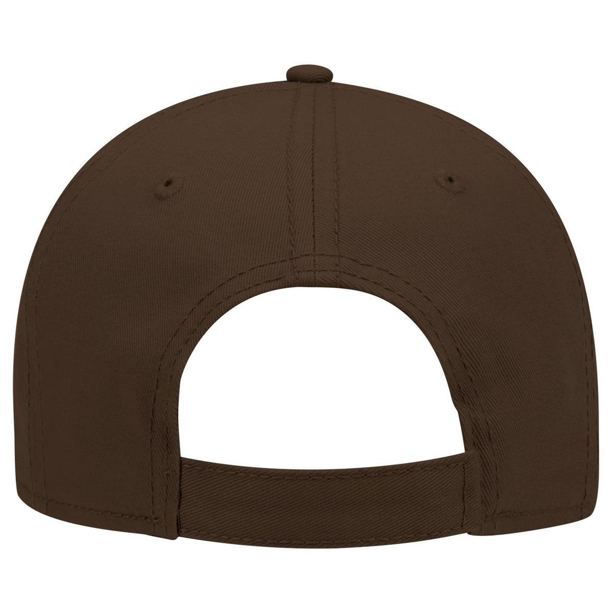 Rear View of 039 - Dk. Brown OTTO CAP 6 Panel Low Profile Baseball Cap
