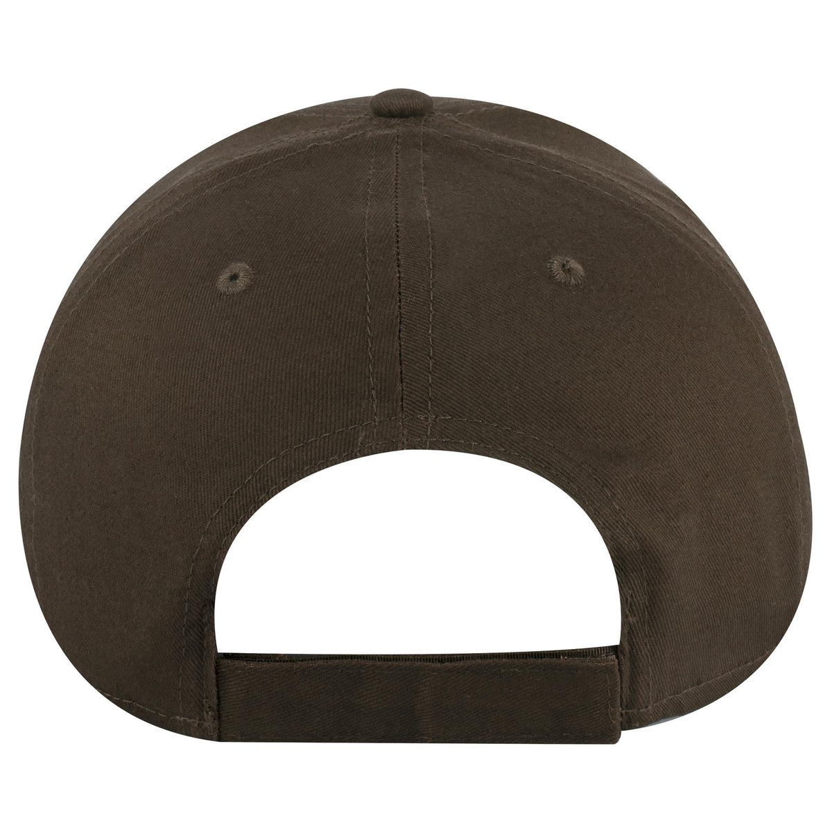 Rear View of 039 - Dk. Brown OTTO CAP 6 Panel Low Profile Baseball Cap