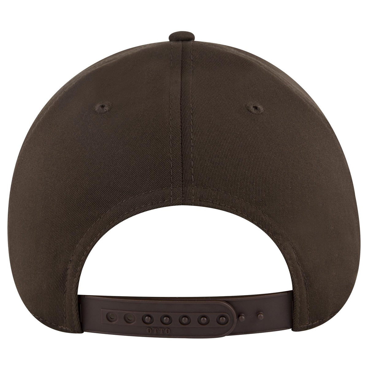 Rear View of 039 - Dk. Brown OTTO CAP 6 Panel Low Profile Baseball Cap