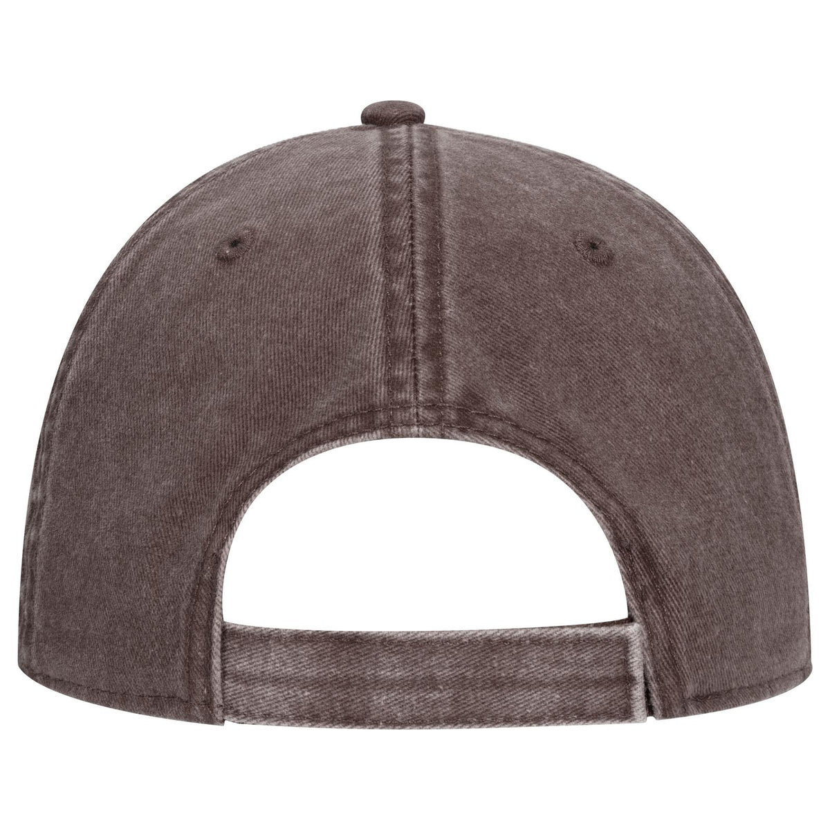 Rear View of 039 - Dk. Brown OTTO CAP 6 Panel Low Profile Dad Hat