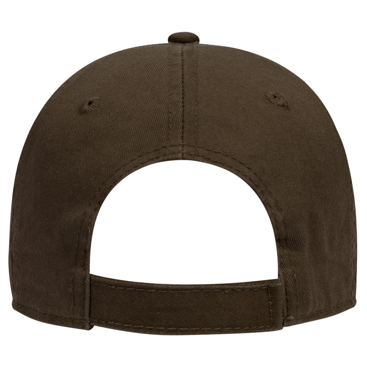 Rear View of 039 - Dk. Brown OTTO CAP 6 Panel Low Profile Dad Hat