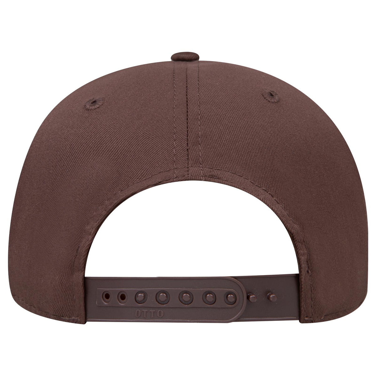 Rear View of 039 - Dk. Brown OTTO CAP Seamless 6 Panel Mid Profile Baseball Cap