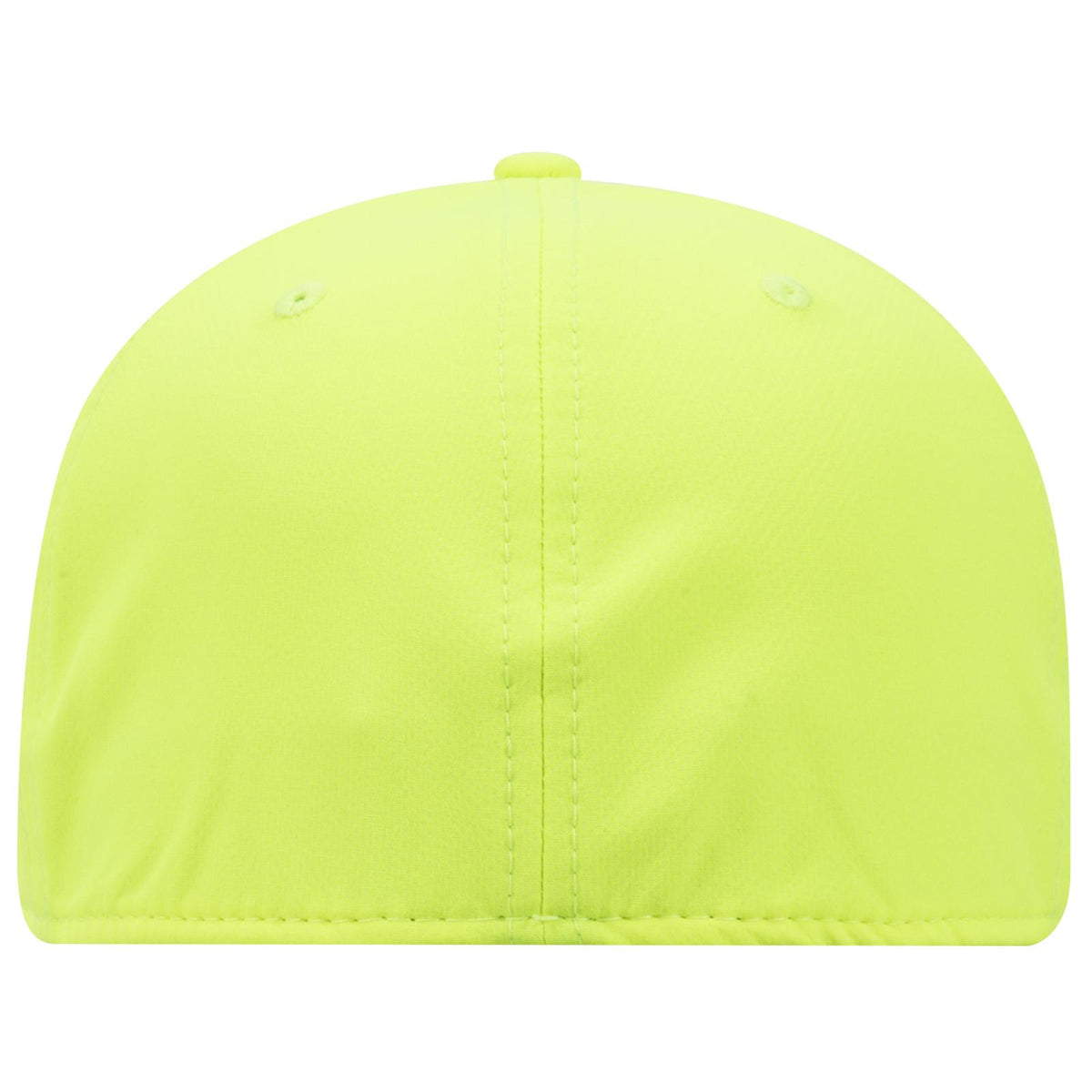 Rear View of 040 - N. Yellow OTTO CAP "OTTO FLEX" Fitted UPF 50+ 6 Panel Low Profile Baseball Cap